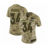 Women's Denver Broncos #34 Will Parks Limited Camo 2018 Salute to Service Football Jersey