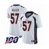 Men's Denver Broncos #57 Demarcus Walker White Vapor Untouchable Limited Player 100th Season Football Jersey