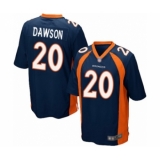 Men's Denver Broncos #20 Duke Dawson Limited Olive 2017 Salute to Service Football Jersey