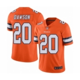 Youth Denver Broncos #20 Duke Dawson Limited Orange Rush Vapor Untouchable Football Jersey