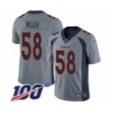 Youth Nike Denver Broncos #58 Von Miller Orange Team Color Vapor Untouchable Limited Player 100th Season NFL Jersey