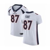 Men's Denver Broncos #87 Noah Fant White Vapor Untouchable Elite Player Football Jersey