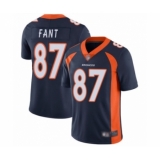 Men's Denver Broncos #87 Noah Fant Navy Blue Alternate Vapor Untouchable Limited Player Football Jersey