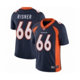 Men's Denver Broncos #66 Dalton Risner Navy Blue Alternate Vapor Untouchable Limited Player Football Jersey