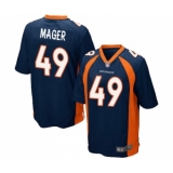 Men's Denver Broncos #49 Craig Mager Game Navy Blue Alternate Football Jersey