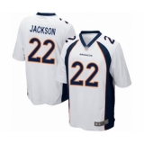 Men's Denver Broncos #22 Kareem Jackson Game White Football Jersey
