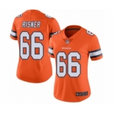 Women's Denver Broncos #66 Dalton Risner Limited Orange Rush Vapor Untouchable Football Jersey