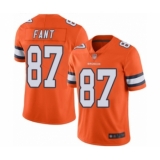 Youth Denver Broncos #87 Noah Fant Limited Orange Rush Vapor Untouchable Football Jersey