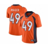 Youth Denver Broncos #49 Craig Mager Orange Team Color Vapor Untouchable Limited Player Football Jersey