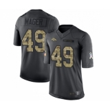 Youth Denver Broncos #49 Craig Mager Limited Black 2016 Salute to Service Football Jersey