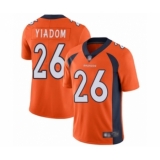 Youth Denver Broncos #26 Isaac Yiadom Orange Team Color Vapor Untouchable Limited Player Football Jersey