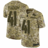 Men's Nike Denver Broncos #41 Isaac Yiadom Limited Camo 2018 Salute to Service NFL Jersey
