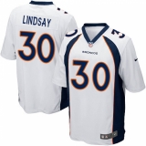 Men's Nike Denver Broncos #30 Phillip Lindsay Game White NFL Jersey
