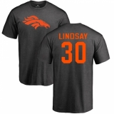 NFL Nike Denver Broncos #30 Phillip Lindsay Ash One Color T-Shirt