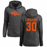 NFL Women's Nike Denver Broncos #30 Phillip Lindsay Ash One Color Pullover Hoodie