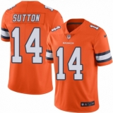 Men's Nike Denver Broncos #14 Courtland Sutton Limited Orange Rush Vapor Untouchable NFL Jersey