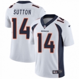 Men's Nike Denver Broncos #14 Courtland Sutton White Vapor Untouchable Limited Player NFL Jersey