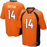 Men's Nike Denver Broncos #14 Courtland Sutton Game Orange Team Color NFL Jersey