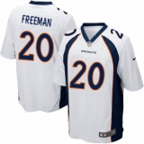 Men's Nike Denver Broncos #20 Royce Freeman Game White NFL Jersey