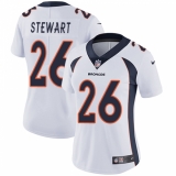 Women's Nike Denver Broncos #26 Darian Stewart White Vapor Untouchable Limited Player NFL Jersey