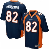Men's Nike Denver Broncos #82 Jeff Heuerman Game Navy Blue Alternate NFL Jersey