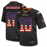 Men's Nike Denver Broncos #10 Emmanuel Sanders Elite Black USA Flag Fashion NFL Jersey