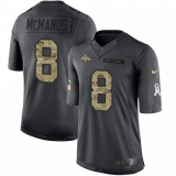 Men's Nike Denver Broncos #8 Brandon McManus Limited Black 2016 Salute to Service NFL Jersey