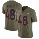 Men's Nike Denver Broncos #48 Shaquil Barrett Limited Olive 2017 Salute to Service NFL Jersey