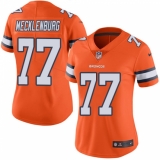 Women's Nike Denver Broncos #77 Karl Mecklenburg Limited Orange Rush Vapor Untouchable NFL Jersey