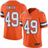 Men's Nike Denver Broncos #49 Dennis Smith Elite Orange Rush Vapor Untouchable NFL Jersey