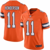 Youth Nike Denver Broncos #11 Carlos Henderson Limited Orange Rush Vapor Untouchable NFL Jersey