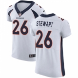 Men's Nike Denver Broncos #26 Darian Stewart White Vapor Untouchable Elite Player NFL Jersey
