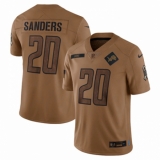 Men's Detroit Lions #20 Barry Sanders Nike Brown 2023 Salute To Service Retired Player Limited Jersey