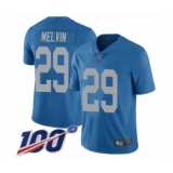 Men's Detroit Lions #29 Rashaan Melvin Blue Alternate Vapor Untouchable Limited Player 100th Season Football Jersey