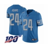 Men's Detroit Lions #24 Andrew Adams Blue Team Color Vapor Untouchable Limited Player 100th Season Football Jersey