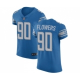 Men's Detroit Lions #90 Trey Flowers Blue Team Color Vapor Untouchable Elite Player Football Jersey