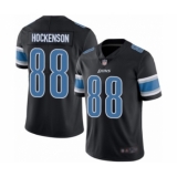 Men's Detroit Lions #88 T.J. Hockenson Limited Black Rush Vapor Untouchable Football Jersey