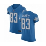 Men's Detroit Lions #83 Jesse James Blue Team Color Vapor Untouchable Elite Player Football Jersey
