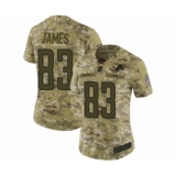 Women's Detroit Lions #83 Jesse James Limited Camo 2018 Salute to Service Football Jersey