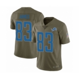 Youth Detroit Lions #83 Jesse James Limited Olive 2017 Salute to Service Football Jersey