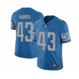 Youth Detroit Lions #43 Will Harris Blue Team Color Vapor Untouchable Limited Player Football Jersey