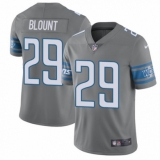 Men's Nike Detroit Lions #29 LeGarrette Blount Elite Steel Rush Vapor Untouchable NFL Jersey