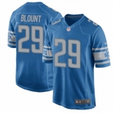 Men's Nike Detroit Lions #29 LeGarrette Blount Game Blue Team Color NFL Jersey