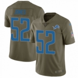 Youth Nike Detroit Lions #52 Christian Jones Limited Olive 2017 Salute to Service NFL Jersey