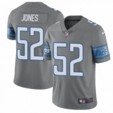 Men's Nike Detroit Lions #52 Christian Jones Elite Steel Rush Vapor Untouchable NFL Jersey
