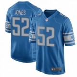 Men's Nike Detroit Lions #52 Christian Jones Game Blue Team Color NFL Jersey