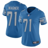 Women's Nike Detroit Lions #71 Ricky Wagner Limited Light Blue Team Color Vapor Untouchable NFL Jersey