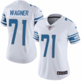 Women's Nike Detroit Lions #71 Ricky Wagner Limited White Vapor Untouchable NFL Jersey
