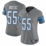 Women's Nike Detroit Lions #55 Jon Bostic Limited Steel Rush NFL Jersey