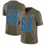 Youth Nike Detroit Lions #68 Taylor Decker Limited Olive 2017 Salute to Service NFL Jersey